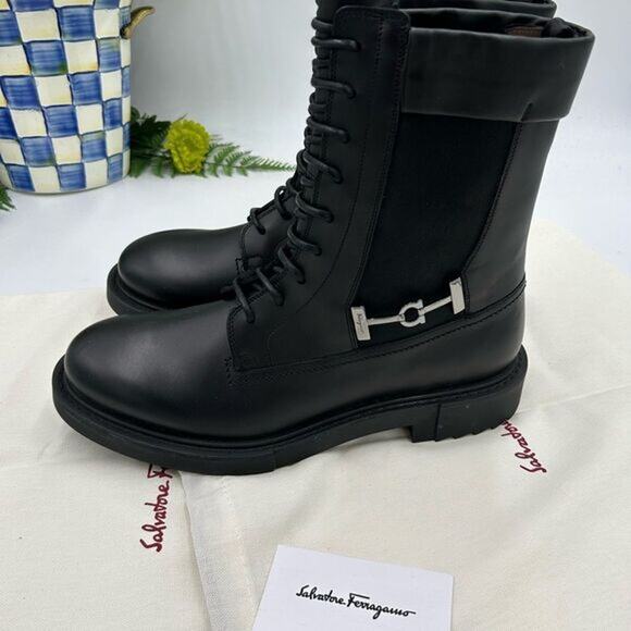 Men's Salvatore, Ferragamo, Iglesias, gancio Chelsea boots size 8.5 EE - Picture 1 of 9